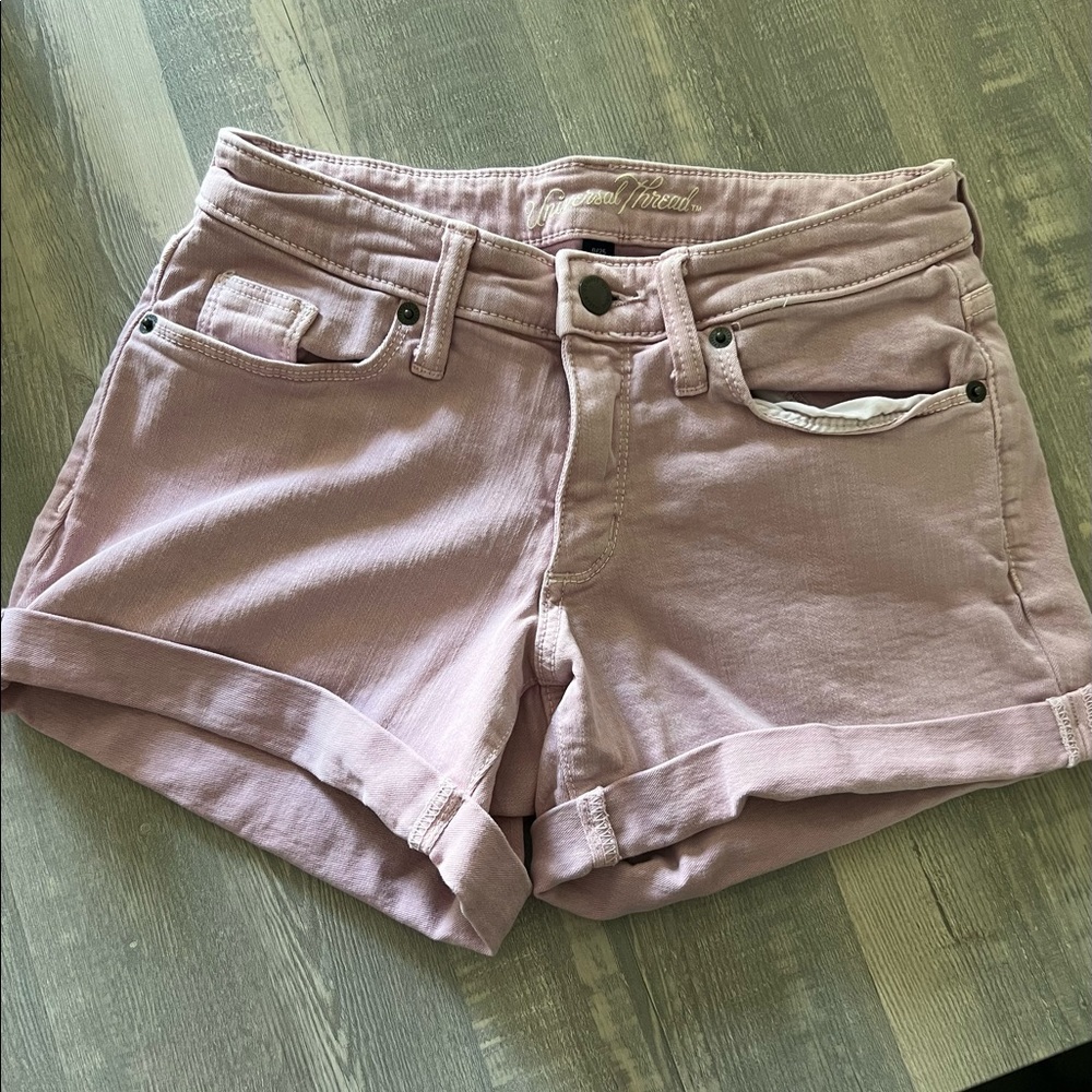 Target light pink jean shorts